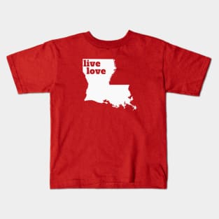 Louisiana - Live Love Louisiana Kids T-Shirt